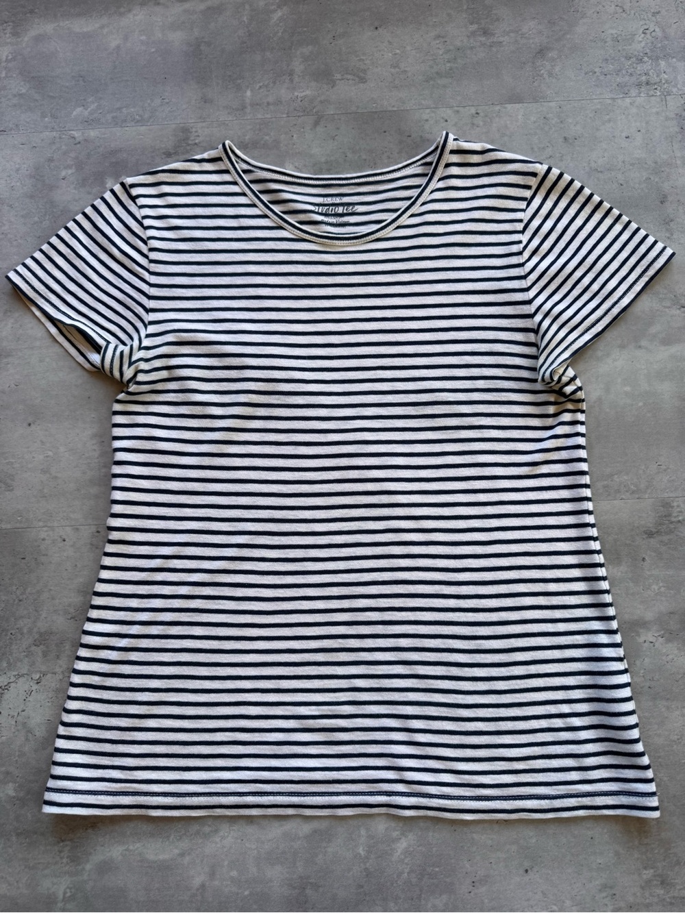 J. Crew Studio Tee Black and White Size Medium
